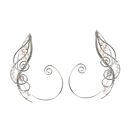 PACKOVE Elfen Ohrclips Handgefertigte Ohrklemmen für Damen Nicht Piercing Ohrschmuck für Kostüme und Besondere Anlässe von PACKOVE