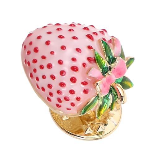 PACKOVE Enamel Erdbeer Brosche Damen Kleine Frucht Pin Modische Anstecknadel Süßes für Kleidung Tasche Accessoire von PACKOVE
