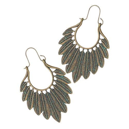 PACKOVE Ethnische Leichte Bronze Baumblatt Ohrringe für Mädchen Langlebige Ohrhänger Hautfreundlich Elegantes Schmuckstück für Hochzeit Party und Alltag von PACKOVE