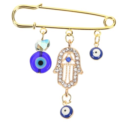 PACKOVE Evil Eye Anstecknadel Brooch Pin für Damen und Herren Retro Schmuck mit Blauem Auge Vielseitig für Schal Cardigan Rucksack Festliche Anlässe und Alltag Geeignet Perfektes von PACKOVE