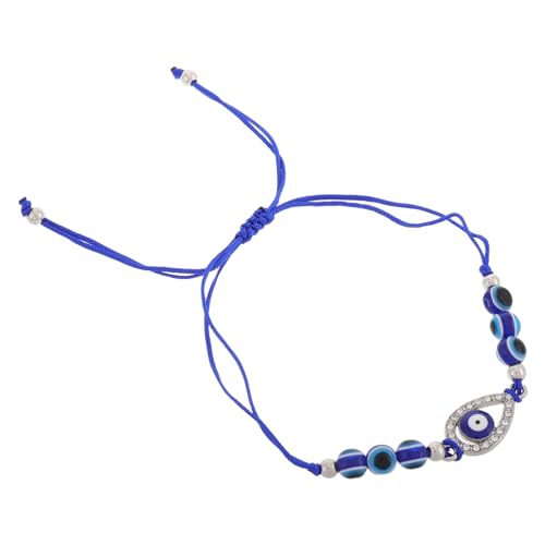 PACKOVE Evil Eye Armband für Damen und Herren Modisches Handgewebtes Schmuckstück Schützender Amulettarmband mit Blauen Augenperlen Perfekter Glücksbringer für Alltag von PACKOVE