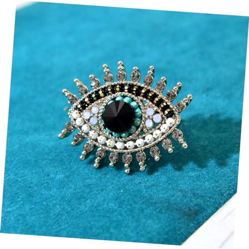 PACKOVE Evil Eye Brosche Vintage Metall Anstecknadel mit Strass Leichte Rostbeständige Modebrosche für Rucksäcke und Kleidung Eleganter Schmuck für Damen und Besondere Anlässe von PACKOVE
