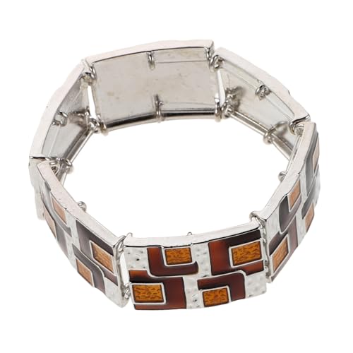 PACKOVE Extravaganter Geometrischer Breiter Stretch-armreif für Damen Chunky Elastisches Legierungsarmband Boho-bangle mit Weitem Design Vielseitiges Statement-schmuckstück für Alltag und von PACKOVE