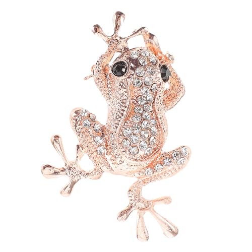 PACKOVE Mantel Corsage Schmuck Kleid Abzeichen Pins Mini- Frosch- Revers- Pin Tierschals Schalklammer Rhinestone Frosch Broschen. Cartoon-Brosche kreative Brosche Kristall Brosche Diamant von PACKOVE