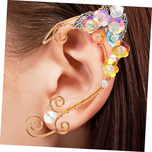PACKOVE Fairy Ear Damen Ohr Manschette Piercing Blumen Design Elfen Schmuck Cosplay Party Accessoire von PACKOVE
