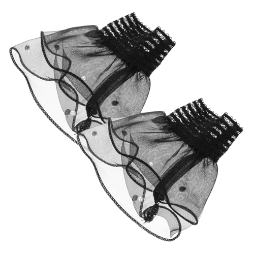 PACKOVE Falsche Ärmel Für Damen Mit Blumenmuster Abnehmbare Spitzen-handgelenkmanschetten Für Halloween Hochzeiten Und Lolita-mode Elegantes Accessoire in Schwarz Und Weiß Mit von PACKOVE