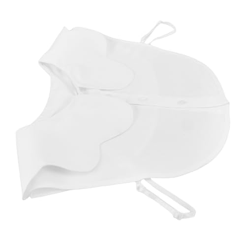 PACKOVE Chiffon-falschkragen Für Damen Abnehmbarer Kragen Aus Weißem Stoff Wellenförmiger Rundhalsausschnitt Für Lagenlook Und Modisches Styling von PACKOVE