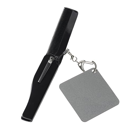 PACKOVE Klappkamm Faltbar Für Bart Männer Reise-taschenkamm Mit Schlüsselanhänger Feiner Zahnkamm Praktisch Und Kompakt von PACKOVE