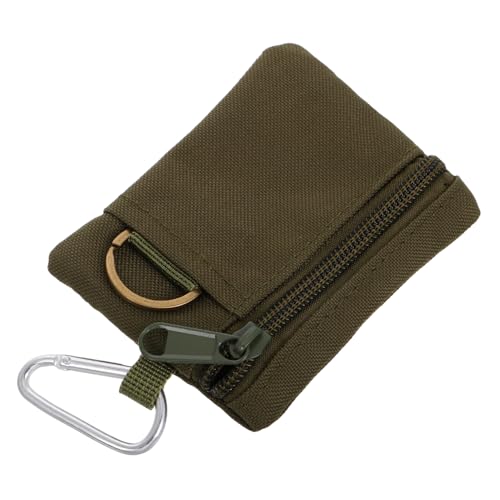 PACKOVE Kleiner Multifunktionaler Schlüsselanhänger Und Geldbeutel Für Reisen Outdoor-aktivitäten Und Wandern Praktisch Für Münzen Schlüssel Und Zubehör Militärgrün von PACKOVE