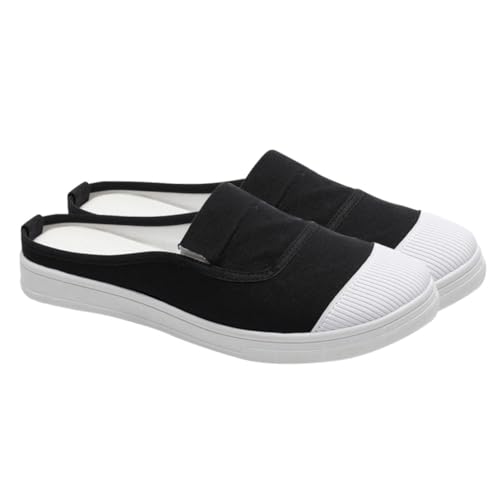 PACKOVE Fashion Canvas Slipper Damen Sommer Halbfersenschuh Leicht rutschfest Casual Outdoor Slipper Kreatives Design Atmungsaktiv Modisch für Alltag und Freizeit von PACKOVE