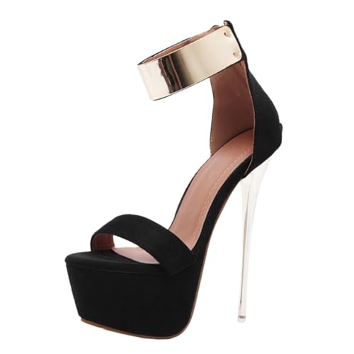 PACKOVE Fashion Damen Sandalen mit Dünnem Absatz Wasserdichte Plateau High Heels Stilvolle Sommer Schuhe für Strand und Party Rutschfeste Sohle Schwarz Geeignet für Sommerkleidung PACKOVE Fashion Damen Sandalen mit Dünnem Absatz Wasserdichte Plateau High Heels Stilvolle Sommer Schuhe für Strand und Party Rutschfeste Sohle Schwarz Geeignet für Sommerkleidung von PACKOVE