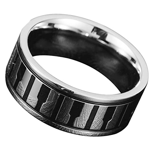 PACKOVE Fingerring mit Klavierschlüsselmuster Personalisierter Schmuck für Frauen Männer für Anlässe Langlebig Hautfreundlich PACKOVE Fingerring mit Klavierschlüsselmuster Personalisierter Schmuck für Frauen Männer für Anlässe Langlebig Hautfreundlich von PACKOVE