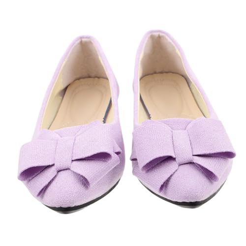 PACKOVE Flache Damenschuhe mit Spitzem Zehenbereich Leichte Hochzeitsschuhe mit Schleife Bequeme Arbeitsschuhe für Alltag und Festliche Anlässe Flache Schuhe PACKOVE Flache Damenschuhe mit Spitzem Zehenbereich Leichte Hochzeitsschuhe mit Schleife Bequeme Arbeitsschuhe für Alltag und Festliche Anlässe Flache Schuhe von PACKOVE