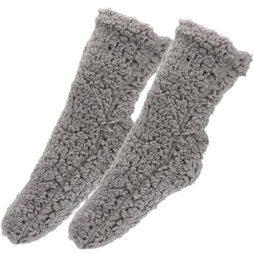 PACKOVE Flauschige Warme Kuschelsocken für Damen und Herren Gefüttert mit Weichem Polyester Rutschfest und Extra als Winter schlaf Haussocken Einheitsgröße für Gemütlichen Komfort von PACKOVE