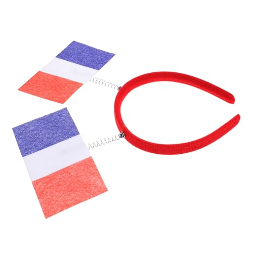 PACKOVE Französische Flagge Haarreifen für Partys Wiederverwendbarer Kopfschmuck für Festivals Maskeraden Auffälliges Deko Accessoire für Fanartikel Feiern von PACKOVE