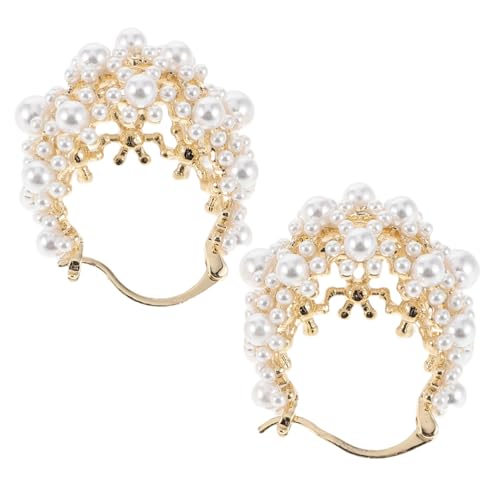 PACKOVE Ohrringe Perlen Stecker Damen Vintage Ohrstecker Mit Perlen Geometrischer Schmuck Für Hochzeit Und Besondere Anlässe von PACKOVE