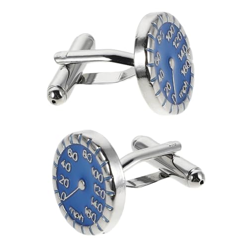 PACKOVE Französische Manschettenknöpfe für Herren mit Speedometer Design Rostfreier Metalllegierung Einzigartige Accessoires für Business Hochzeiten und Formelle Anlässe von PACKOVE