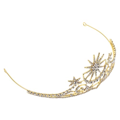 PACKOVE Hochzeitstiara Kristallkrone Strass Kopfschmuck für Frauen Braut Haarschmuck mit Eleganten Details für Hochzeiten und Feiern von PACKOVE