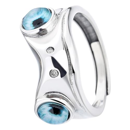 PACKOVE Frosch Offener Ring Damen Verstellbarer Vintage Finger Schmuck für Frauen Eleganter und Süßer Froschring als für Besondere Anlässe Weißgold Design von PACKOVE