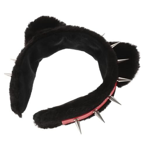 PACKOVE Furry Ears Cosplay Stirnband Mit Punk Zubehör Katzenohren Haarband Für Festivals Partys Und Cosplay Events Einzigartiges Design Für Auffällige Auftritte von PACKOVE
