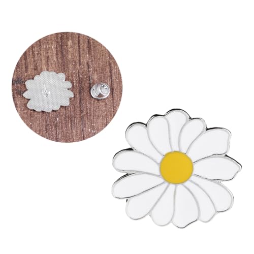 PACKOVE abstecknadeln pinns party kostüm Daisy Schmuck latzhosen arbeitsanzug Gänseblümchen-Brosche Brosche im sommerlichen Stil Dekoration kleines Gänseblümchen Abzeichen Korsage Weiß von PACKOVE