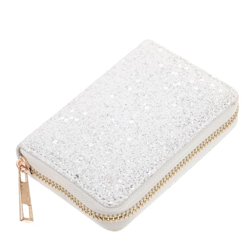 PACKOVE Geldbörse Clutch-Taschen Für Damen Kurze Clutch Für Damen Kleine Taschen Für Damen Kleines Portemonnaie Damen Clutch Kartenorganisator Pu-Leder Student Veranstalter Weiß Mädchen von PACKOVE