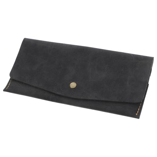 PACKOVE Geldbörse Mit Quittungshalter-Organizer Umschlag-Design Budget-Funktion Kreditkarten-fächer Aus Pu-Kunstleder Schwarz Wiederverwendbar Für Organisation von PACKOVE