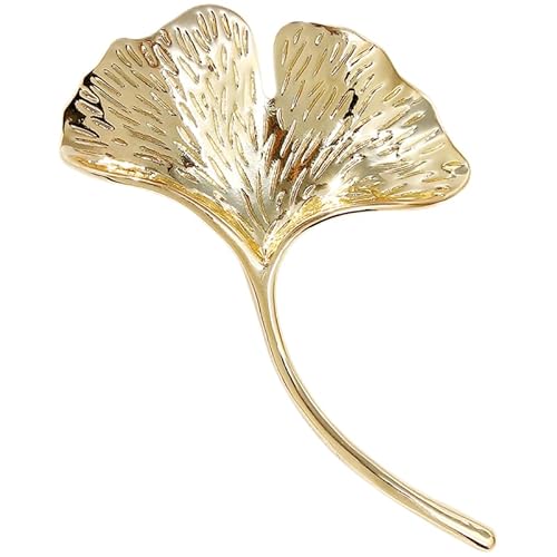 PACKOVE Edelstahl Ginkgo Brosche Frauen Kleidung Dekoration Modische Brosche Für Schals Und Jacken Kreatives Accessoire Für Damen von PACKOVE