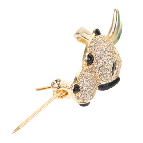 PACKOVE Glitzernde Panda Brosche mit Strasssteinen Niedliche Tier-anstecknadel Vielseitiger Schmuck für Hemd Revers Pullover Rucksack und Kleid Sicherer Halt Modisches Accessoire für Damen von PACKOVE