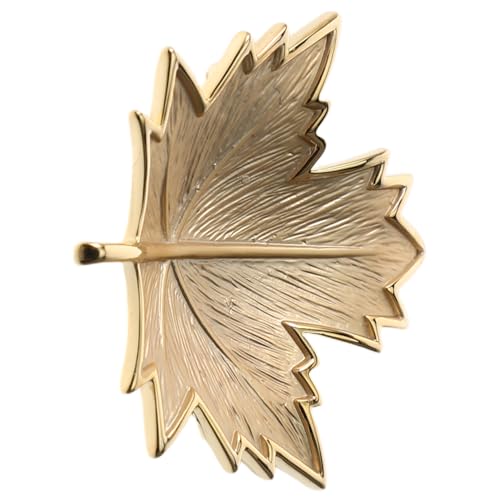 PACKOVE Goldene Ahornblatt Brosche Emaillierte Lapel Pin für Damen Herbstliches Schmuckaccessoire Eleganter für Kleider Mäntel Rucksäcke Festliches Thanksgiving von PACKOVE