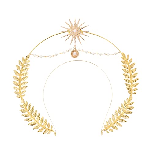 PACKOVE Goldene Haarreifen Damen Stirnband für Hochzeiten Partys und Besondere Anlässe Leicht Bequem Perfektes Accessoire für Romantische Frisuren für Valentinstag Weihnachten oder von PACKOVE