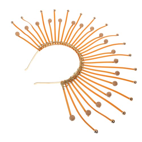 PACKOVE Goldene Krone Sonnenstrahlen Kopfstück Für Damen Göttinnen-heiligenschein Haarband Für Partys Festivals Und Kostümveranstaltungen von PACKOVE