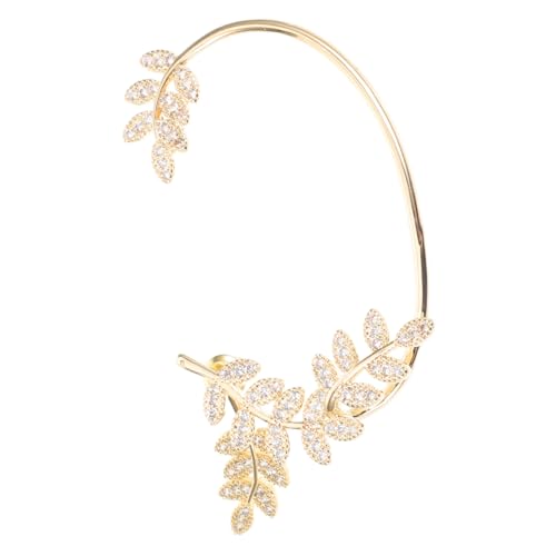 PACKOVE Goldfarbene Baumzweig ohrmanschette mit Mikrofunkelnden Zirkonia Wiederverwendbare Ohrkletterer Nachhaltiger Ohrschmuck für Frauen Leichtes Naturinspirierte Stilvolle von PACKOVE