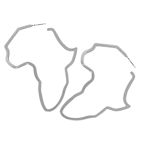 PACKOVE Goldfarbene Ohrstecker Damen Afrikanische Karte Ohrringe Leicht Extragroß Modisch Vielseitig Für Party Hochzeit Abschluss von PACKOVE