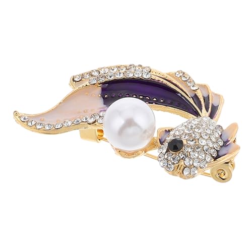 PACKOVE Goldfisch Brosche mit Farbverlauf im Meeresornament für Schals Cardigans und Hüte Langlebigem Verarbeitet Vielseitig von PACKOVE