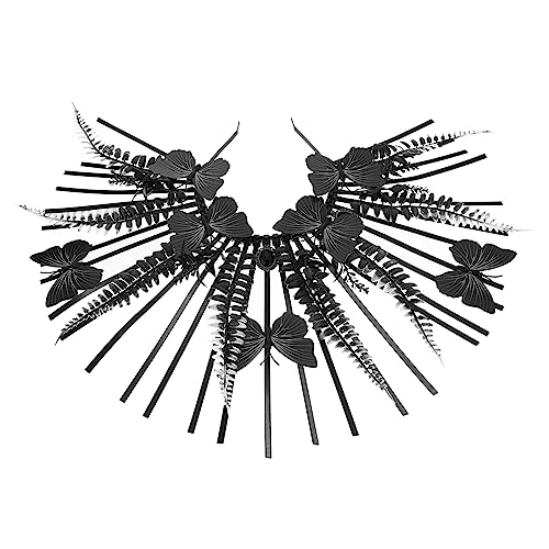 PACKOVE Gothic Butterfly Stirnband Halloween Haarschmuck Damen Vintage Kopfschmuck Dunkler Stil Leichtes Haarband für Kostümfest Party Cosplay von PACKOVE