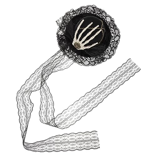 PACKOVE Gothic Fascinator Mini Hut mit Steampunk Design für Damen Haarschmuck mit Halloween Elementen Geeignet für Verschiedene Kopfumfänge für Prom oder Events von PACKOVE