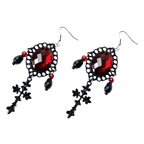 PACKOVE Gothic Ohrhänger Vampir Design Schwarz Baumelnd Halloween Schmuck Damen Accessoire von PACKOVE
