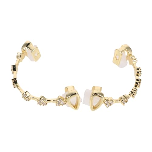 PACKOVE Grillzähne Aus Vergoldetem Mit Strasssteinen Für Mundgrills Zahngrill Für Männer Und Frauen Accessoire Für Partys Und Cosplay Schmales Design Für Komfort Und Eleganz von PACKOVE