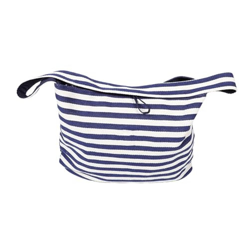 PACKOVE Große Gestreifte Doppelseitige Umhängetasche für Damen Vielseitige Schulter Crossbody-bag Strapazierfähiges Canvas-material Großer Stauraum für Arbeit Einkaufen Strand und Alltag von PACKOVE