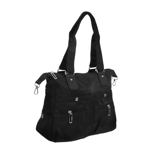 PACKOVE Große Kapazität Damen Schultertasche Nylon Polyester Arbeitstasche mit Mehreren Fächern und Reißverschluss Ergonomische Umhängetasche für Büro Alltag Pendeln von PACKOVE