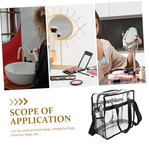 PACKOVE Große Transparente Umhängetasche mit Schulterriemen und Handgriff Vielseitige Vinyl schallplatten Aufbewahrungsbox Klare Stadttasche für Reisen Einkaufen Sportveranstaltungen von PACKOVE