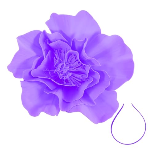 PACKOVE Großer Blumen Fascinator Haarreif mit Romantischer Sicherem Sitz und Elegantem Design Geeignet für Hochzeiten Teepartys Halloween und Festliche Anlässe von PACKOVE