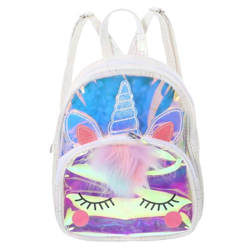 PACKOVE Großer Einhorn Rucksack Mädchen TPU Transparent Rucksack mit Verstellbaren Trägern Vielseitiger Schulranzen für Kindergarten Outdoor und Freizeit Leichter Robuster Kinderrucksack von PACKOVE