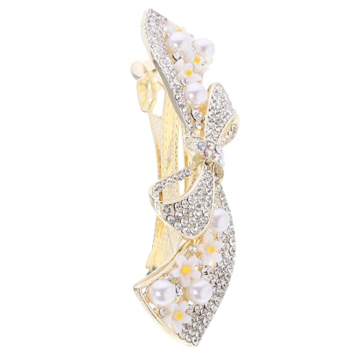 PACKOVE Haarnadel Bobby Bogen Haarklammern Haar -Klammern Haarschmuck aus Strass Haarzubehör Mädchen Haarspange kleine Federhaarspange Haarspange für Frauen Perle von PACKOVE