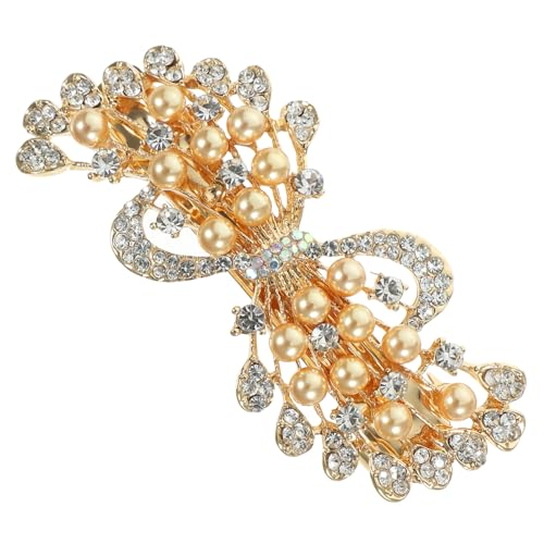 PACKOVE Haarnadeln Für Frauen Perle Hochzeit Styling Perlhaarzubehör Haarspange Für Damen Perlhaarstift Ausgefallene Haarspangen Für Frauen Elegante Haarklammern Perlhaar Barrette Metall von PACKOVE