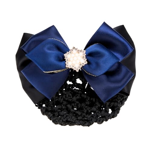 PACKOVE Haarnetz mit Schleifen Design für Dutt Perlen Haaraccessoire Haarnetz für Damen für Satinmaterial Bequem und Langlebig Hält Haare Ordentlich von PACKOVE