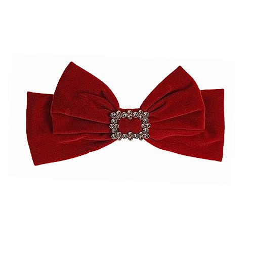 PACKOVE Haarschmuck Schleife Mädchen Haarbänder Für Frauen Niedliche Blumen Hochzeit Haarnadel Haarspangen Pferdeschwanz Haardekor Pferdeschwanz Frühling Haarspangen Rot Flanell von PACKOVE