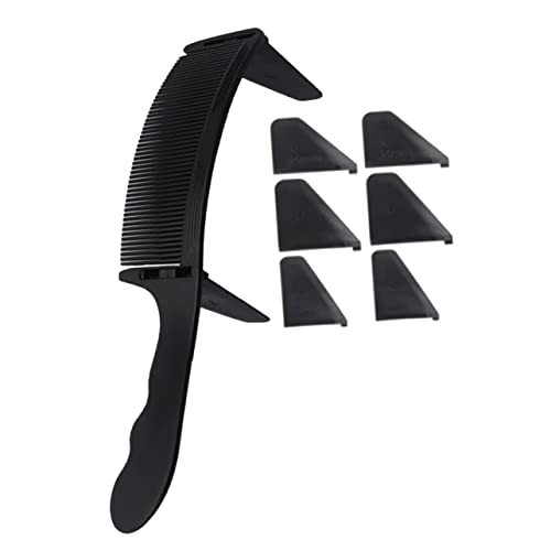 PACKOVE Haarschneidekamm Für Männer Mit Gebogenem Kamm Kunststoffkamm Für Glattes Und Kurzhaar Haarkamm Mit Führungen Für Einfaches Trimmen Und Styling von PACKOVE