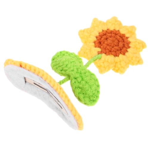 PACKOVE Haarspange Mit Sonnenblume Dekorative Haarnadel Sonnenblumen-haarspangen Blume Haarspange Haarklammer Geformt Gehäkelt Für Blumenhaarzubehör Häkeln Ästhetisches Haarzubehör Garn von PACKOVE